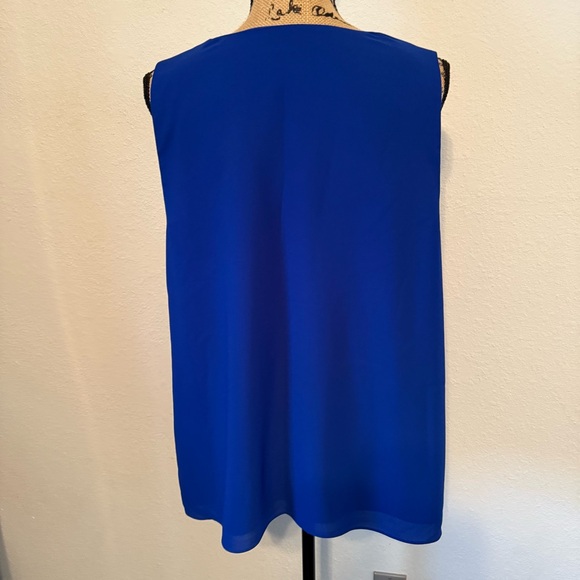 C established 1946 Royal Blue v-neck sleeveless top XL - Picture 4 of 11